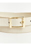 Black Leather Look Women's Belt Set of 2 - 4