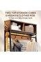 4-in-1 Multi-functional Garment Rack, 180cm High, Walnut - 3