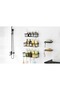 5 Pack Shower Caddy Shelves Organizer with 4 Hooks, Black - 2