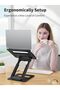 حامل لابتوب للمكتب قابل لتعديل الارتفاع، حامل كمبيوتر تلسكوبي بتصميم قابل للسحب مريح - 6