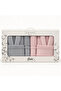 Fiesta Gold 6 Piece 100% Cotton Ring Yarn Jacquard Detailed Boxed Family Bathrobe Set Size L - 3
