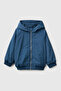 Boy's Navy Blue Logo Embroidered Padded Ribbed Coat
