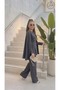 3-Piece Set Pants-Shirt-Shoulder Shawl - 3