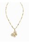 Elegant Butterfly Necklace with Pearl Detail – Gold Color