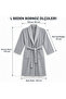 Fiesta Gold 6 Piece 100% Cotton Ring Yarn Jacquard Detailed Boxed Family Bathrobe Set Size L - 4