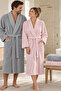 Fiesta Gold 6 Piece 100% Cotton Ring Yarn Jacquard Detailed Boxed Family Bathrobe Set Size L - 5