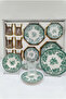 18 Piece Herenica Tea and Dessert Set 6 Tea Cups 6 Tea Plates 6 Dessert Plates