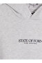 Ozmarka New Season Gray Printed Men's Thick Hoodie - 6