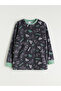Vizyon New Season Patterned Boys' Velvet Pajama Top