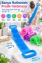Silicone Bath Back Scrubber 70cm Double Sided Massage Textured Long Handle Body Cleansing Brush and Massager - 8