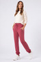 Women's Pink Modal Elastic Cuffed Loose Fit Comfortable Stylish Sweatpants - 3