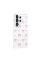 Galaxy S26 Ultra Case Flower and Bow Pattern Camera Raised Brsa Premium - 7