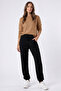 Women's Black Modal Elastic Cuffed Loose Fit Comfortable Stylish Sweatpants - 2