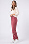 Women's Pink Modal Elastic Cuffed Loose Fit Comfortable Stylish Sweatpants - 5
