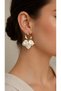 Earrings -Flower with gilded accessory