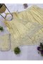White Chinon Silk Top Lehanga & Dupatta - HRT7413 - White-Size:XL-42-Inches - 5