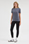 Kadın Regular Fit Basic Gri Tişört - 2