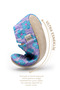 Blue Magnolia Patterned Booties |   Non-Slip Home & Nursery Booties - 3