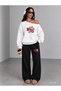 Nyc Est Star Women's Boat Neck Sweatshirt/Top Track Suit Set