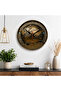 Super Silent Quartz Movement, No Ticking, Wooden Frame, Ideal for Living Room, Bedroom, Office, Kitchen, Cafe Decor, Bedroom Wall Clock (World Map)