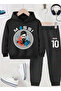 Messi Printed Boys' Tracksuit Set, 3-Thread Shardoon Fabric