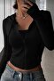 Zippered Hooded Blouse - 2