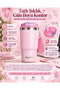Pink Lyla Lady Shela 480 ml Thermos Mug with Handle 304 Steel Inner and Outer-Silicone Base - 3