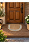 Jute Doormat Half Moon Model Non-Slip Base Door Mat – Knitted Decorative Home Mat