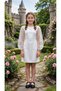 Girl's Balloon Sleeve Transparent Detailed Latest Spring Casual Dress
