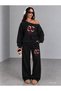 86 New York Printed Women's Boat Neck Sweatshirt/Top Sweat Suit