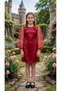 Girl's Balloon Sleeve Transparent Detailed Latest Spring Casual Dress