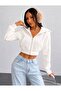 Hooded Crop Cardigan 3 Yarn Thick Fabric - 3