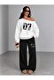 Çi̇çekli̇ 07 Printed Women's Boat Neck Sweatshirt/Top Sweatpants Set