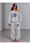 Star Printed Women's Boat Neck Sweatshirt/Top Sweat Suit