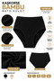 Women's Camisole Bamboo Bato Panties 3-Pack High Waist 94% Bamboo 6% Elastane Flexible Comfortable - 2
