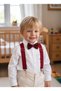 Boys' Trouser Suspenders and Bow Tie Set – Y-Strap – Suitable for Ages 1-12, Stylish and Simple Design