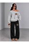 Leopard Star Printed Women's Boat Neck Sweatshirt/Top Track Suit Set