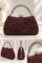 Lace Bag, Brown Evening Dress Bag, Stylish and High-Quality Evening Dress Bag - 2