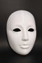 Halloween Plain White Face Cosplay Mask Accessory