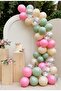 Rose and Sage 20-Piece Balloon Set – Transparent 11-Inch Party Balloons with Pink, Eucalyptus, Sea Sand, and Silver Confetti - 2