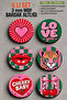 Love Pop Art Wooden Mdf 6-Piece Coasters |   Wooden Coffee & Tea Coaster - 2