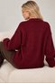 Women's Brown V-Neck Buttoned Loose Cut Long Sleeve Knitwear Cardigan - 4