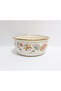 16 cm Enamel Bowl 1.10 Lt Patterned Enamel Storage Container Storage Bowl
