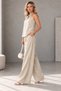 Women's Front Draped Bronze Buckle Blouse Elastic Waist Wide Leg Pants Summer Two-Piece Set Mkk3009 - 6