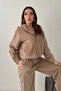 Beige Thin Velvet Suit - 3