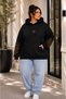 Women's Plus Size Oversize Hooded Sweatshirt – Rose Flower Printed Youth Casual Comfortable Fit Hoodie L XL 2XL 3XL 4XL 5XL 6XL 7XL 8XL - 3