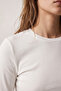 2-Pack 95% Cotton 5% Lycra Body-Fitting Magic Fit Women's Slim Fit Stretch Long Sleeve T-Shirt Compact Combed Single Jersey Slim Fit Flexible Basic Black White T-Shirt Elastane Blouse - 5