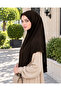 Malaysian Model Sandy Ready Hijab Khimar Scarf Hajj Umrah Prayer Suitable for Daily Use Brown