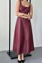Burgundy Leather Dress with Straps - 4