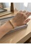 Gold Stone Geometric Ring Zirconia Bracelet - Women's Tag with Zircon Stone